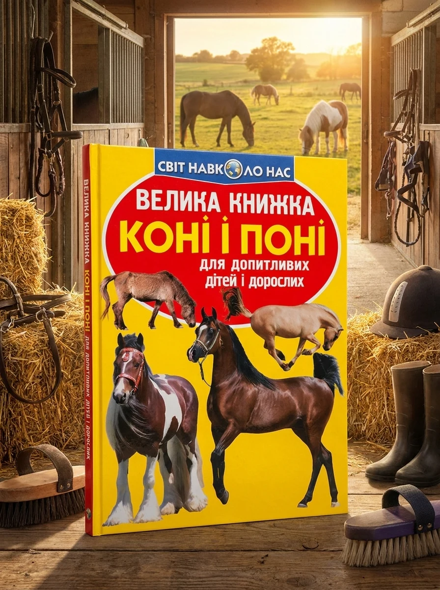 Велика книжка. Коні і поні — Олег Завʼязкін, обкладинка