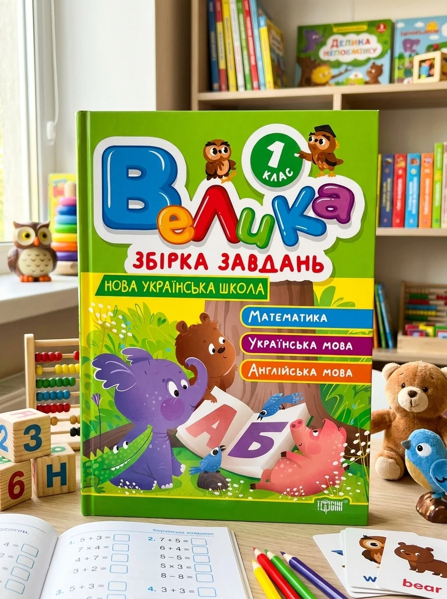 Велика збірка завдань. Математика, українська мова, англійська мова. 1 клас — фото 2