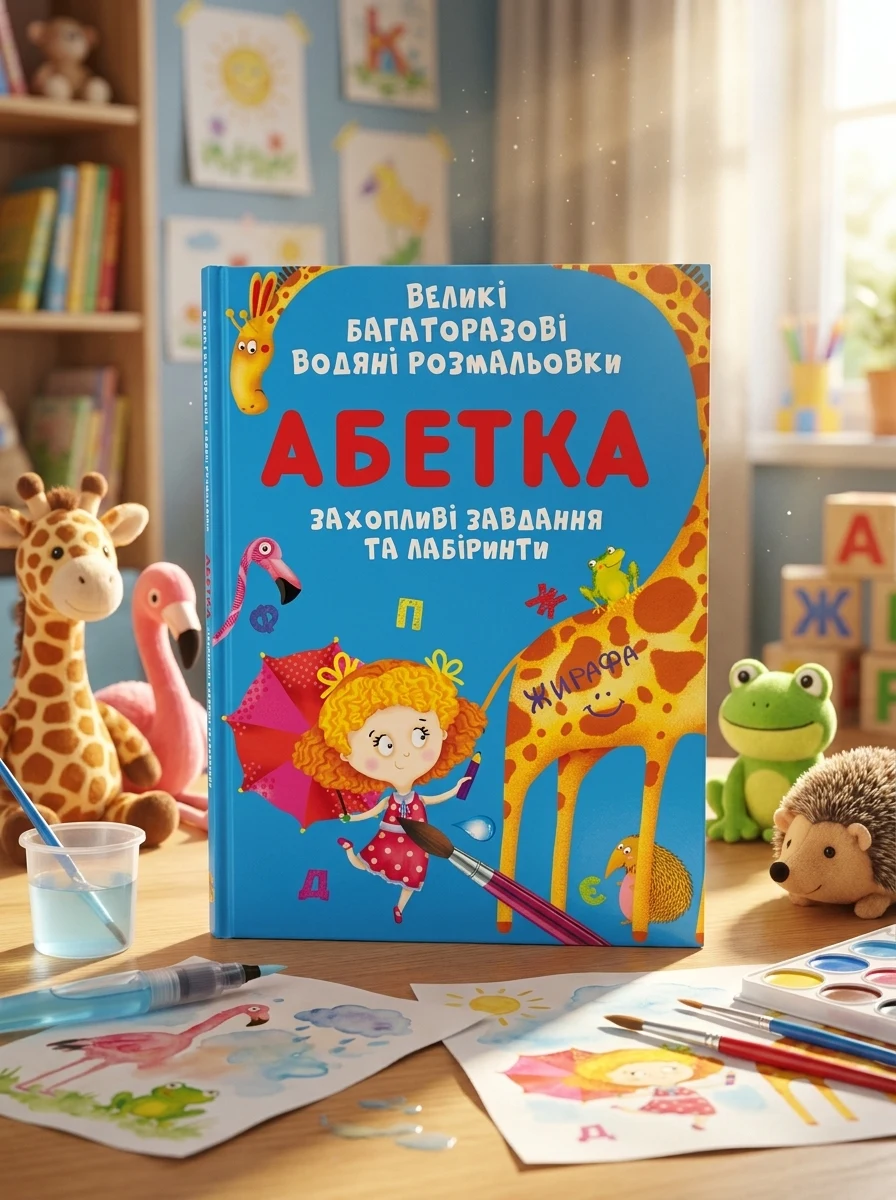 Великі багаторазові водяні розмальовки. Абетка