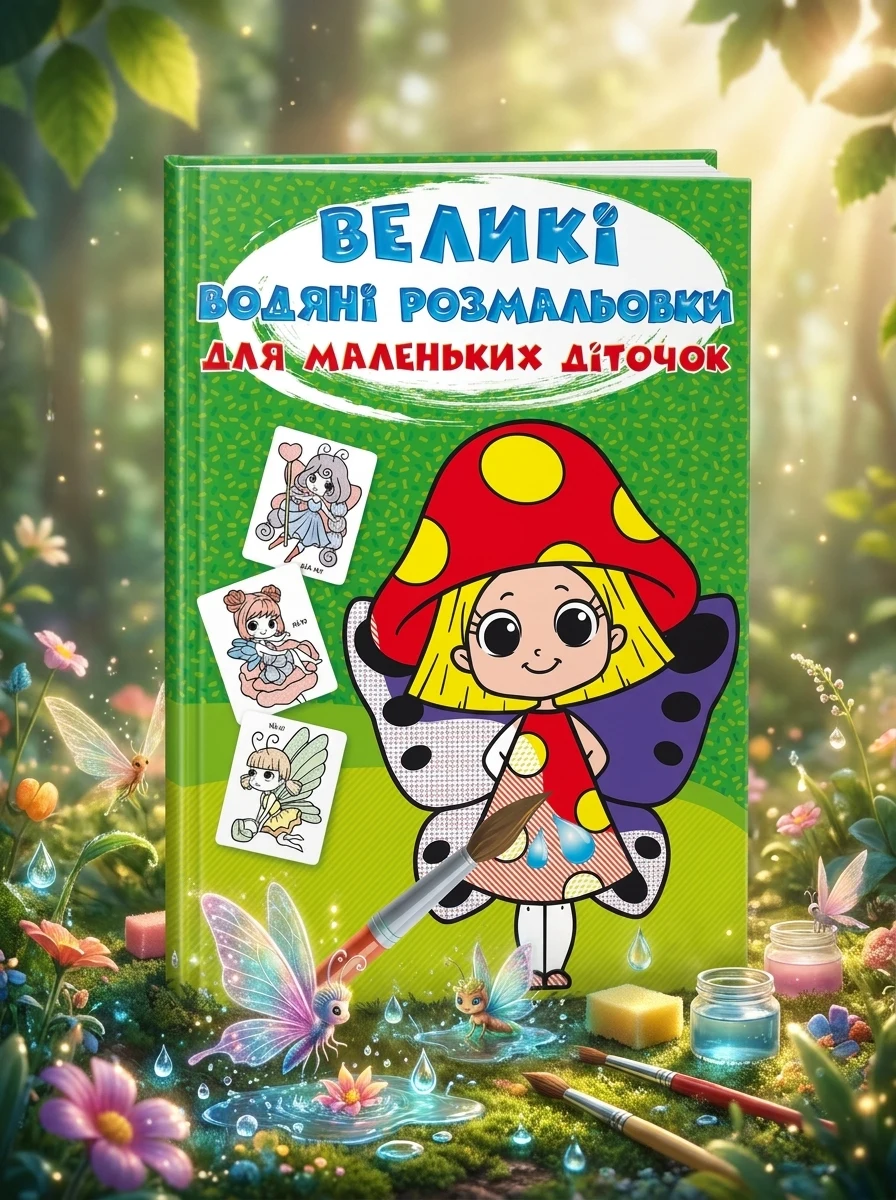 Великі водяні розмальовки для маленьких діточок. Квіткові феї — Книги