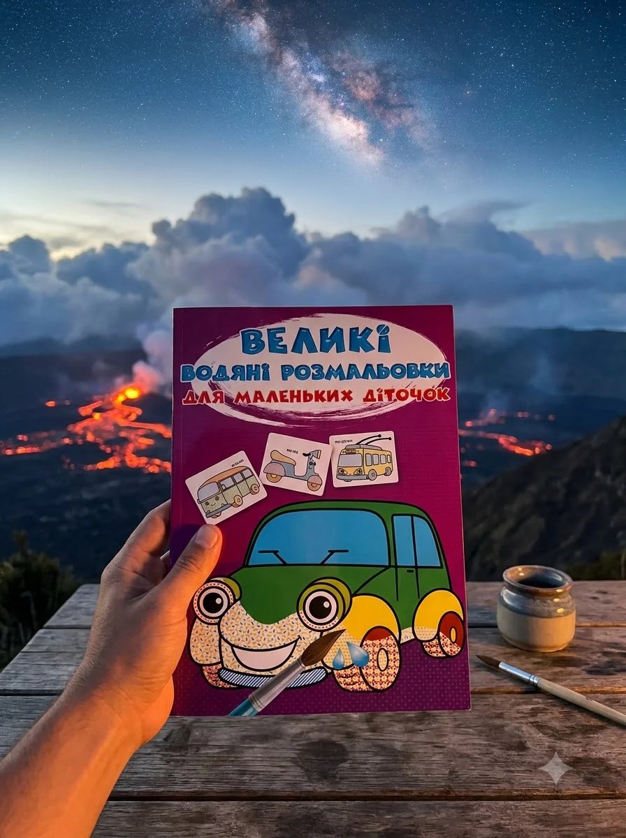 Великі водяні розмальовки для маленьких діточок. Машинки — Книги