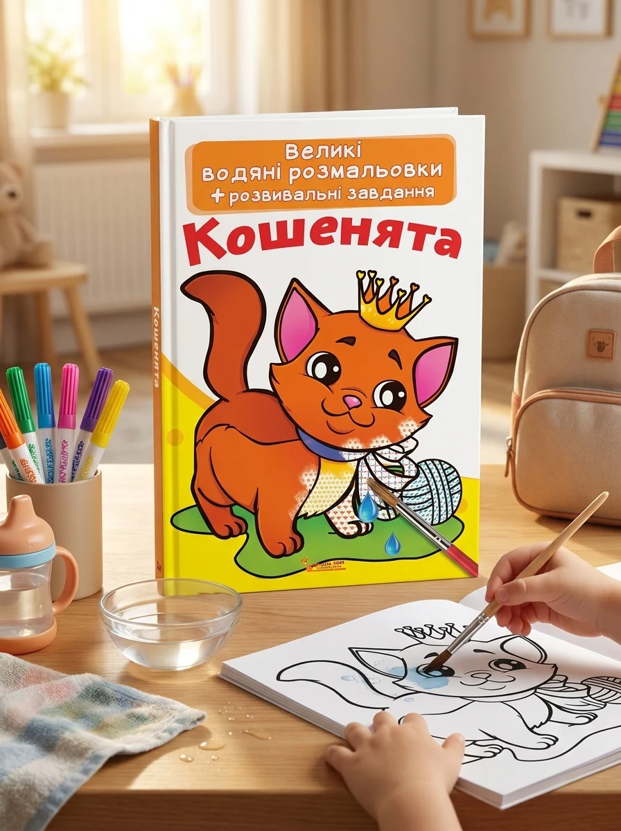 Великі водяні розмальовки. Кошенята — Дитяча література