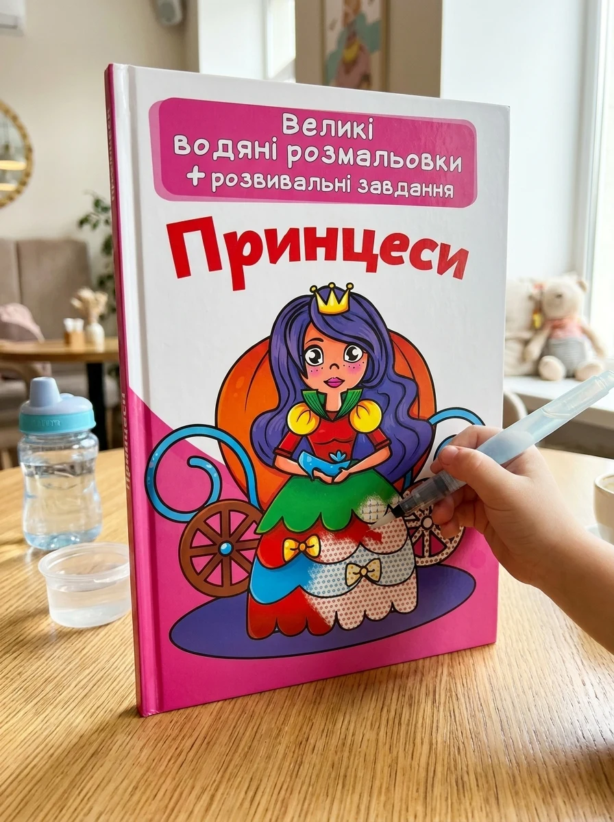 Великі водяні розмальовки. Принцеси — Дитяча література