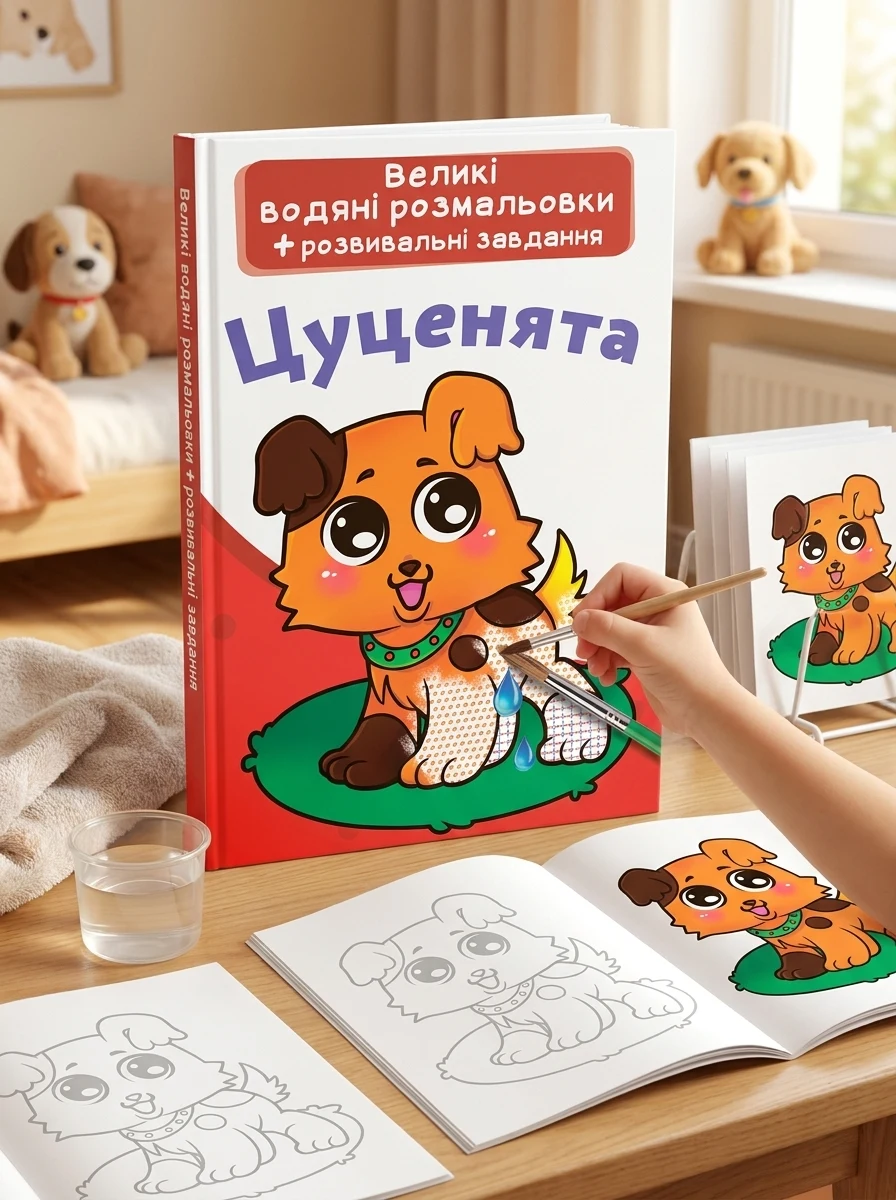 Великі водяні розмальовки. Цуценята — Дитяча література