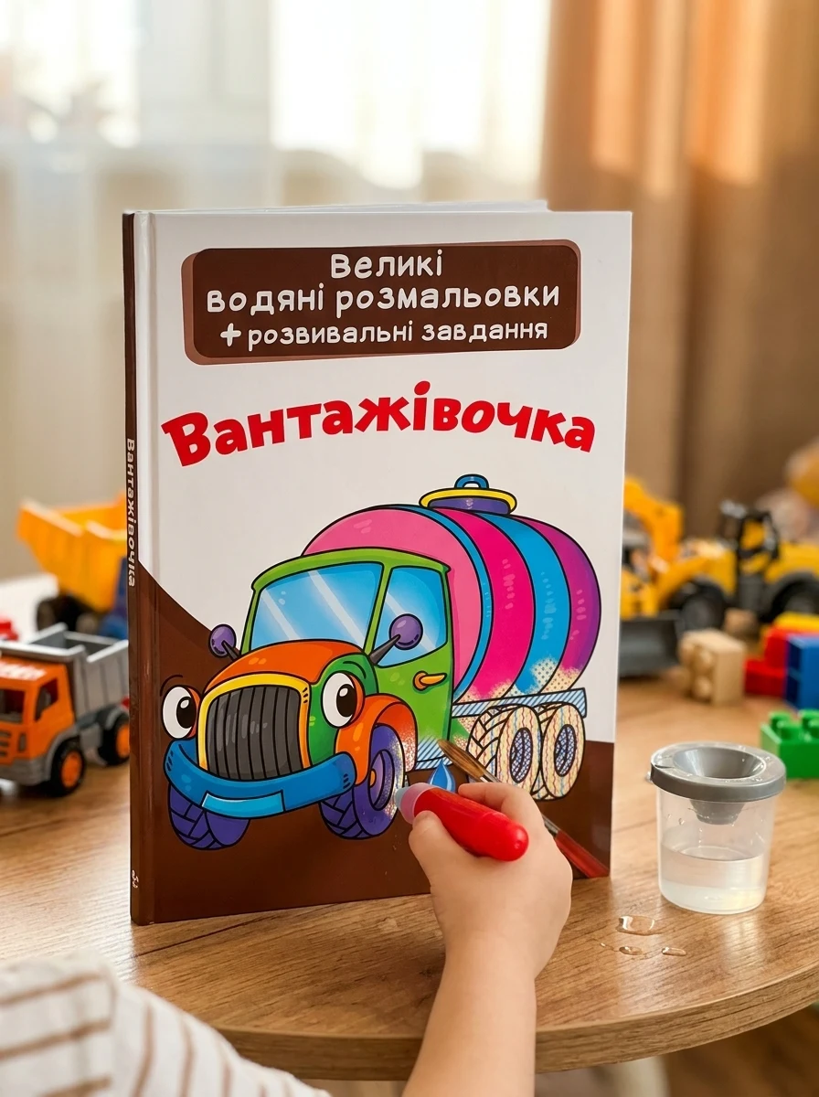 Великі водяні розмальовки. Вантажівочка — Дитяча література