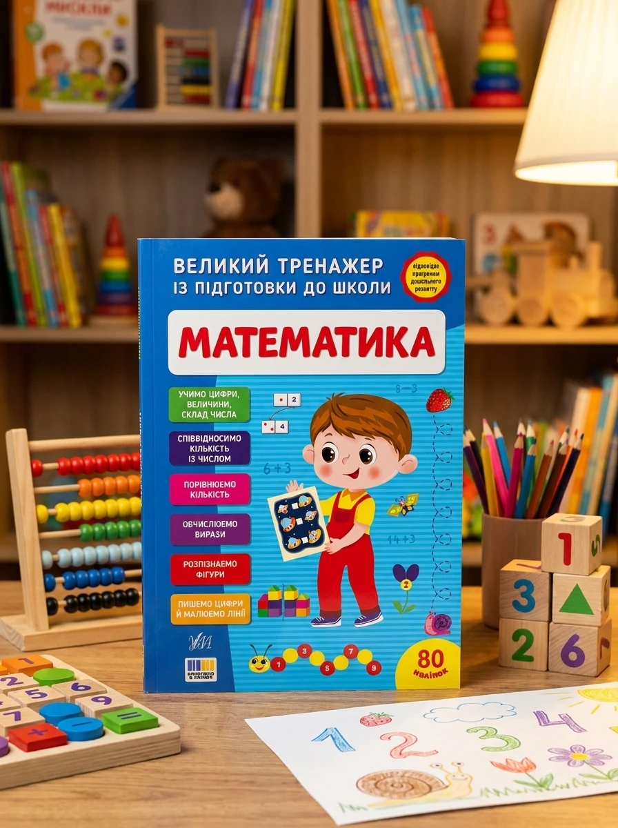 Великий тренажер із підготовки до школи. Математика
