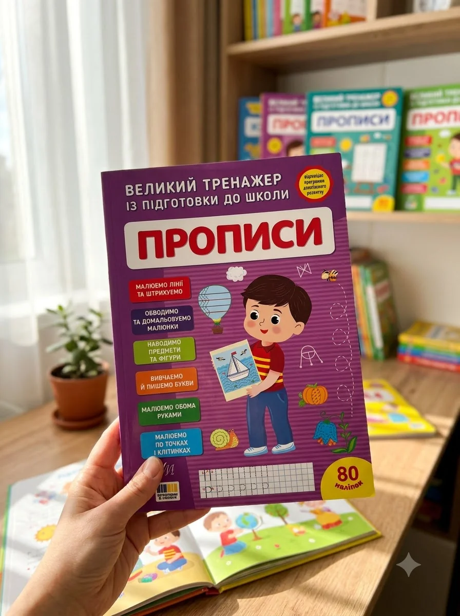 Великий тренажер із підготовки до школи. Прописи — фото 2