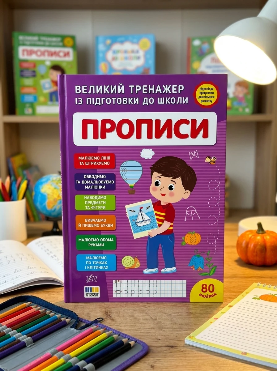 Великий тренажер із підготовки до школи. Прописи
