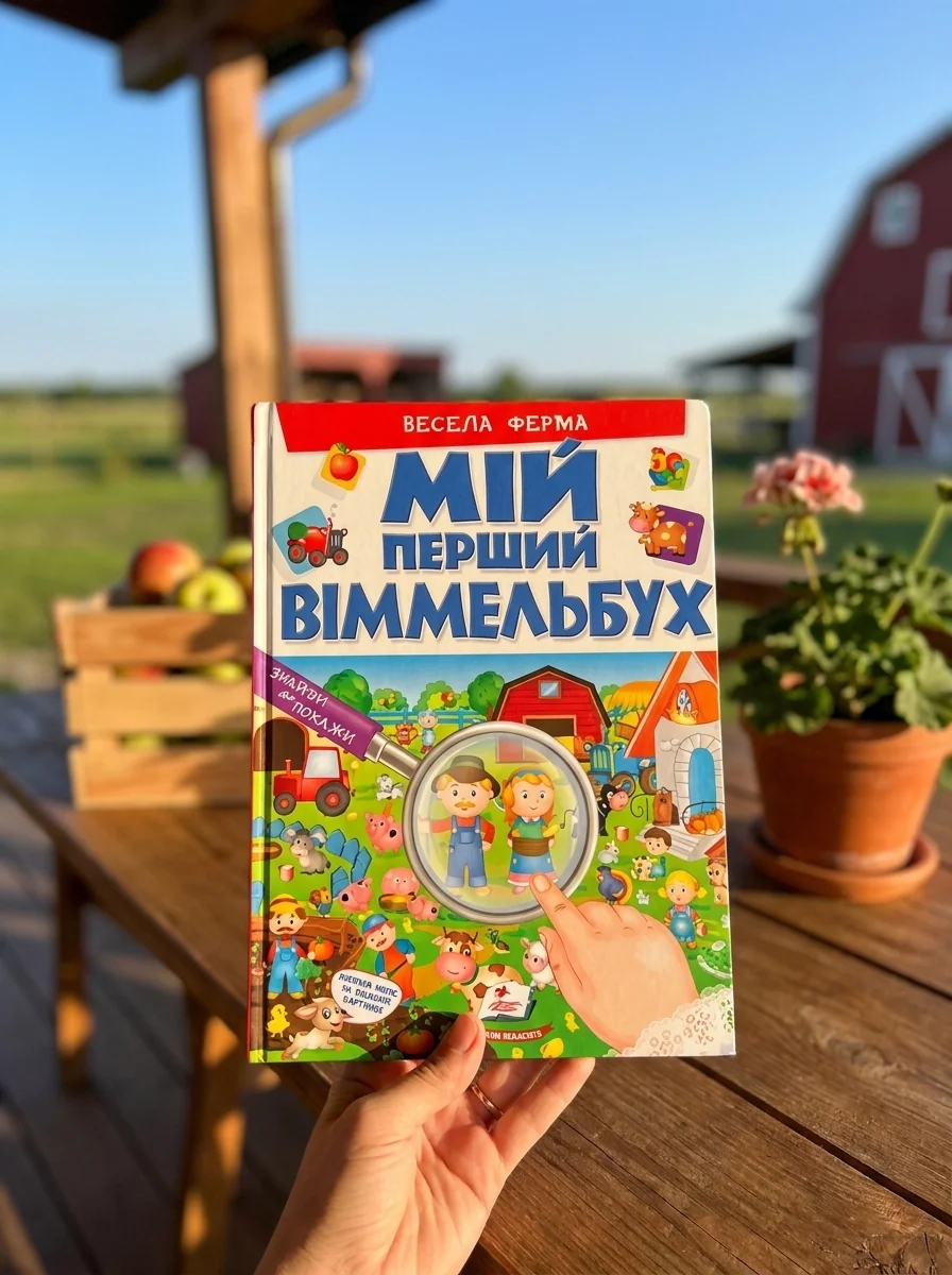 Весела ферма. Мій перший Віммельбух — Барзотті Елеонора, обкладинка