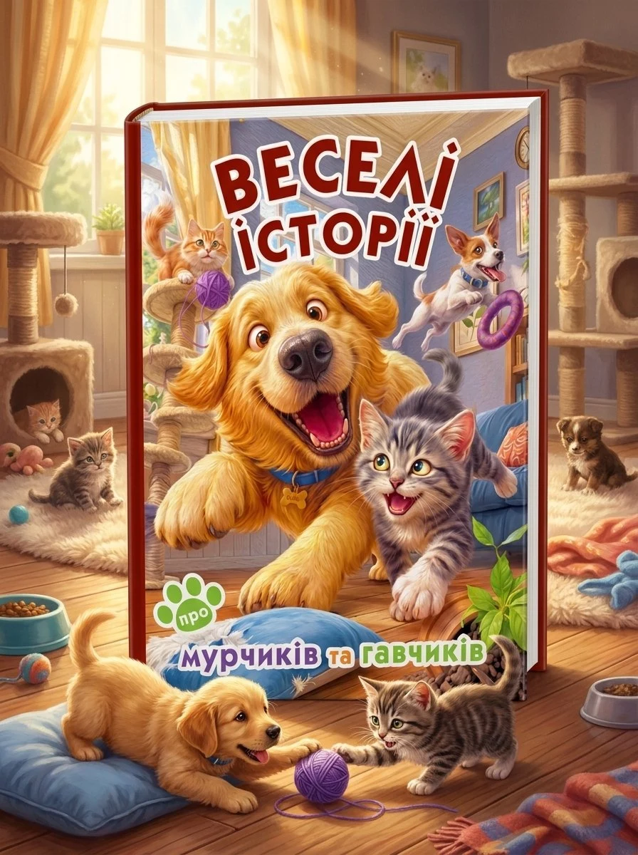 Веселі історії про мурчиків та гавчиків — Майборода О., обкладинка