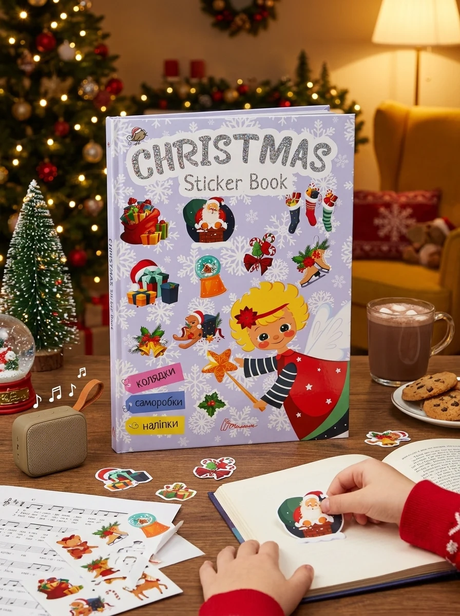 Веселі забавки для дошкільнят. Christmas sticker book. Пісні про Святого Миколая — фото 2