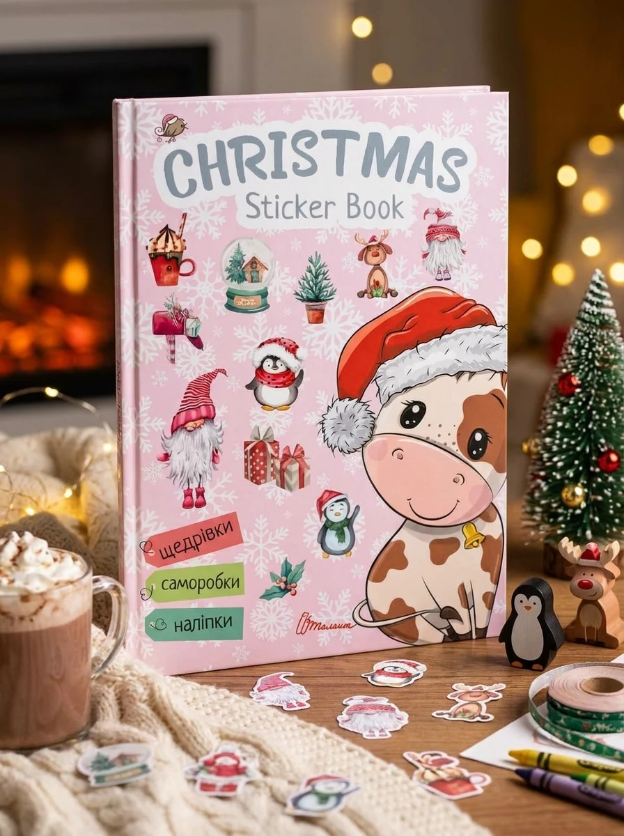 Веселі забавки для дошкільнят : Christmas sticker book. Щедрівочка (Українська ) — Дитяча література