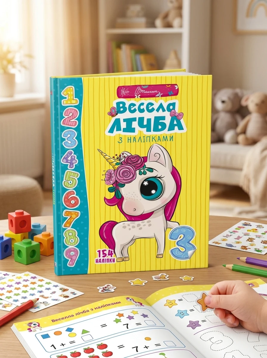 Веселі забавки для дошкільнят. Весела лічба з наліпками — фото 2