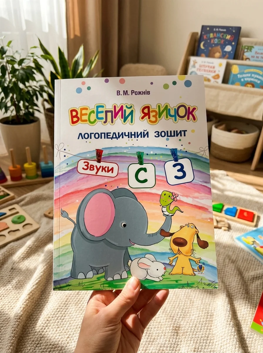 Веселий язичок. Логопедичний зошит для дошкільнят. Звуки [c], [з] — Розвивальні книги