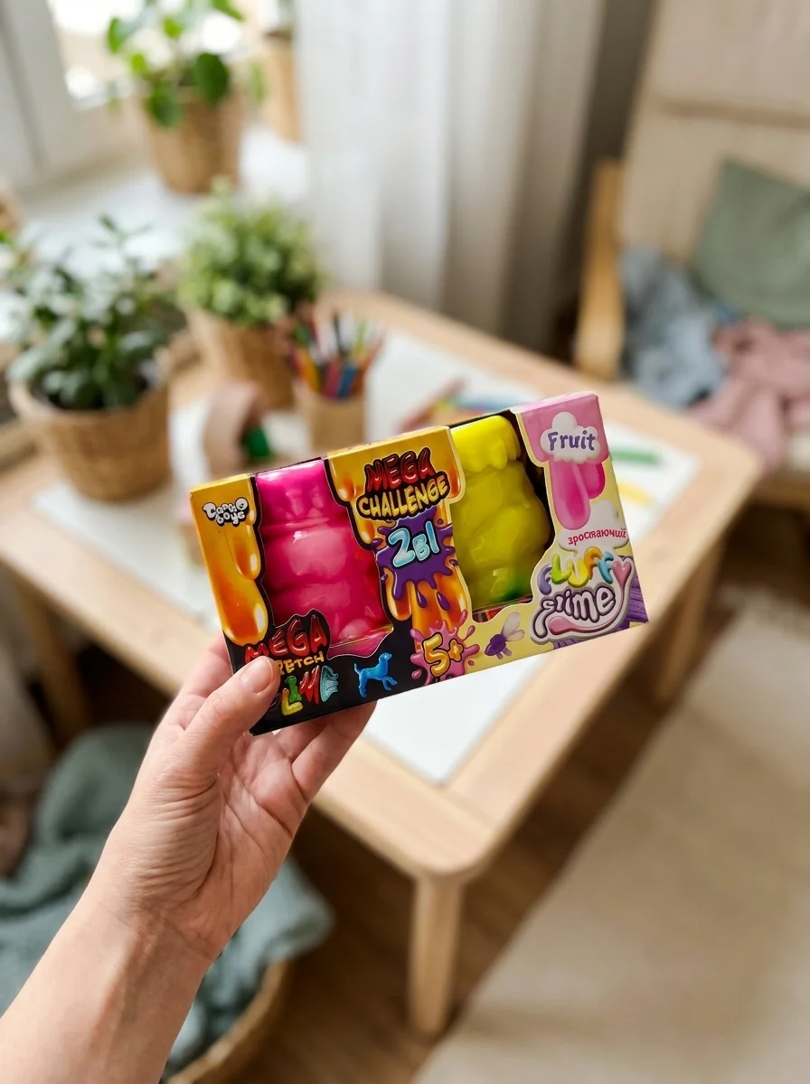 В'язка маса 2в1 Mega challenge Slime (20 challenges) 2 баночки (FLS-03-01U)