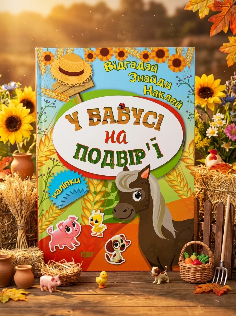 Відгадай. Знайди. Наклей. У бабусі на подвір'ї — Книги