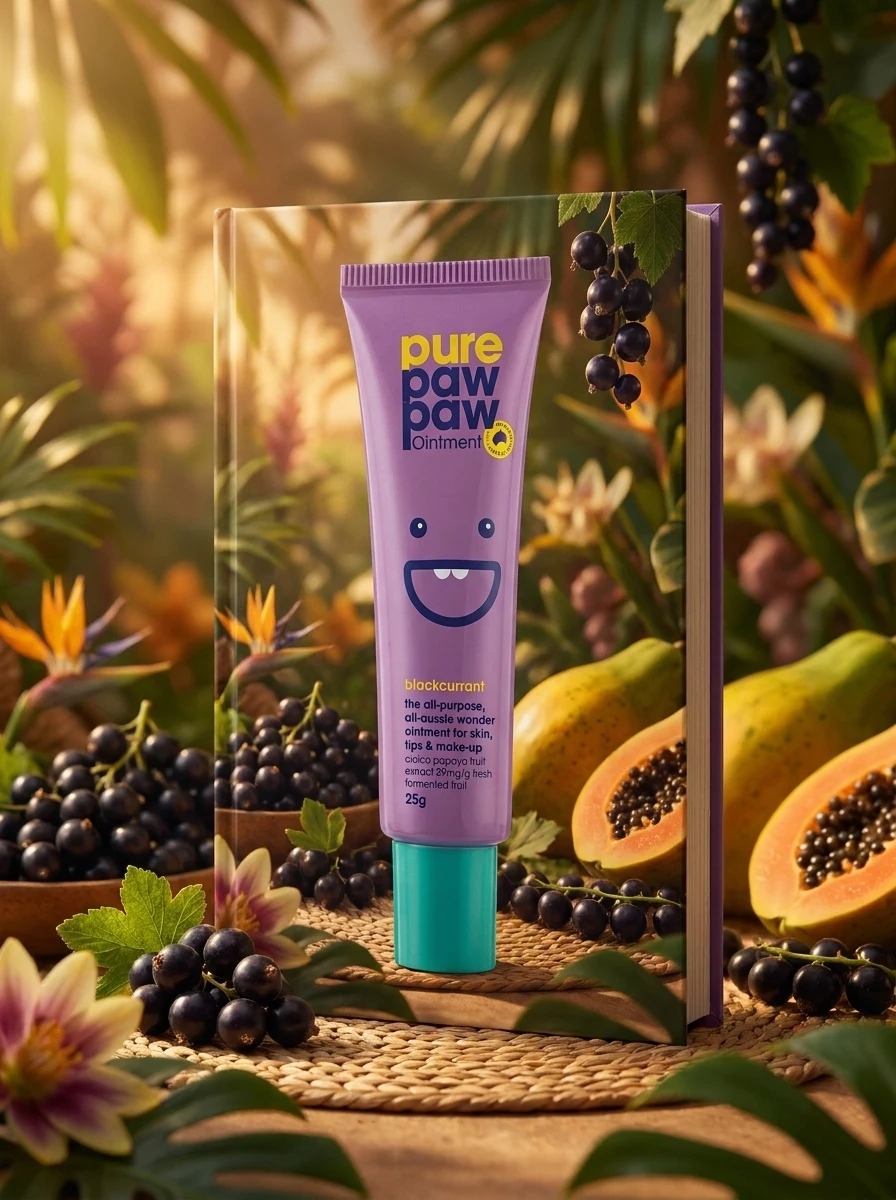 Відновлювальний бальзам для губ Pure Paw Paw Blackcurrant 25г, фото 2