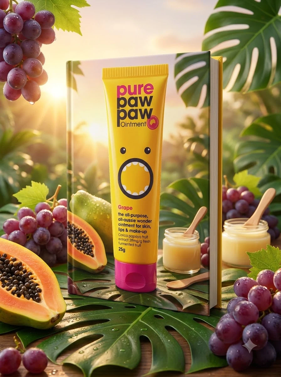 Відновлювальний бальзам для губ Pure Paw Paw Grape 25 г, фото 2