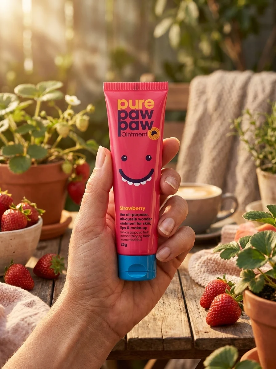 Відновлювальний бальзам для губ Pure Paw Paw Strawberry 25 г, обкладинка