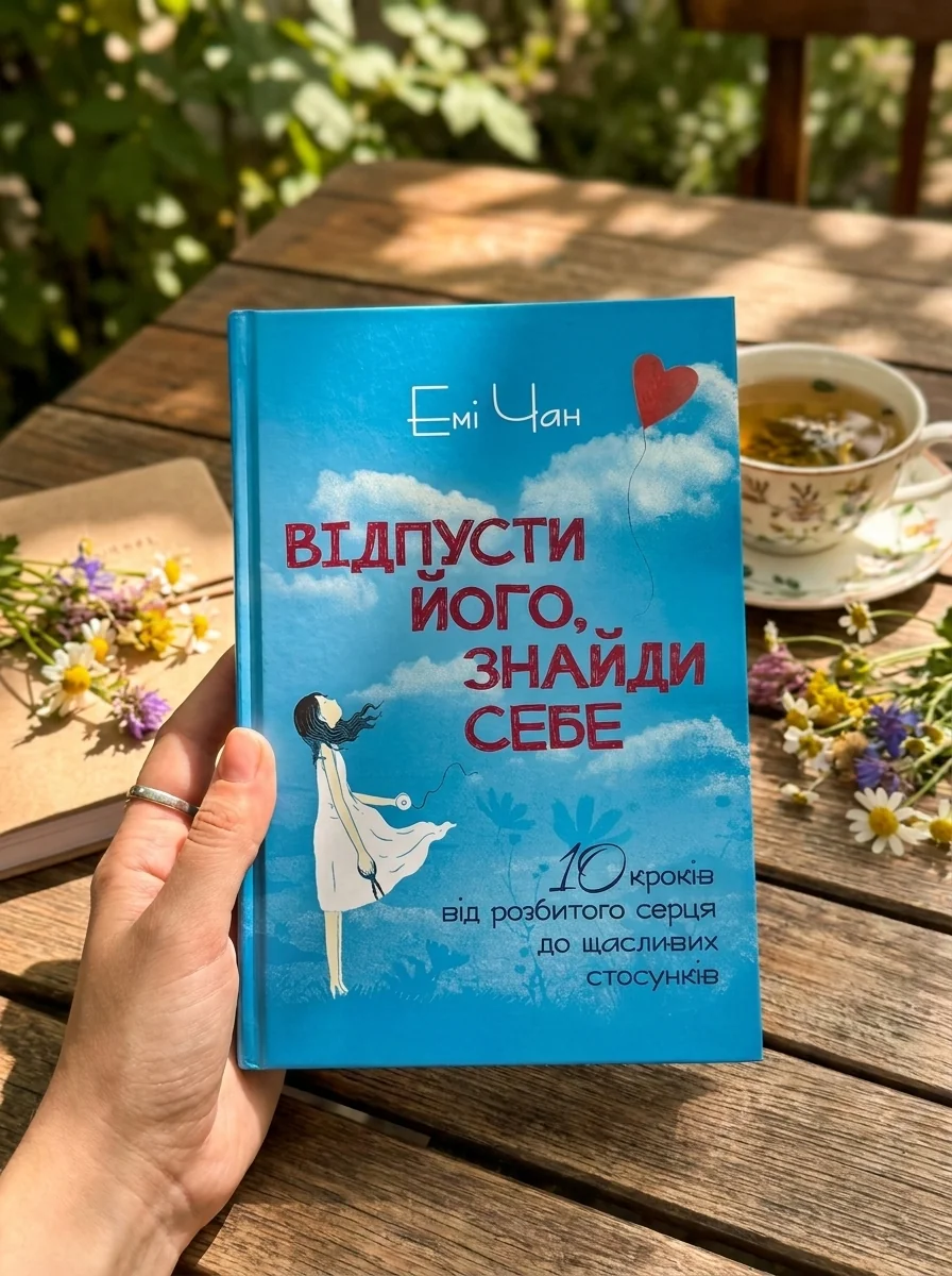 Відпусти його, знайди себе. 10 кроків від розбитого серця до щасливих стосунків — Емі Чан, обкладинка