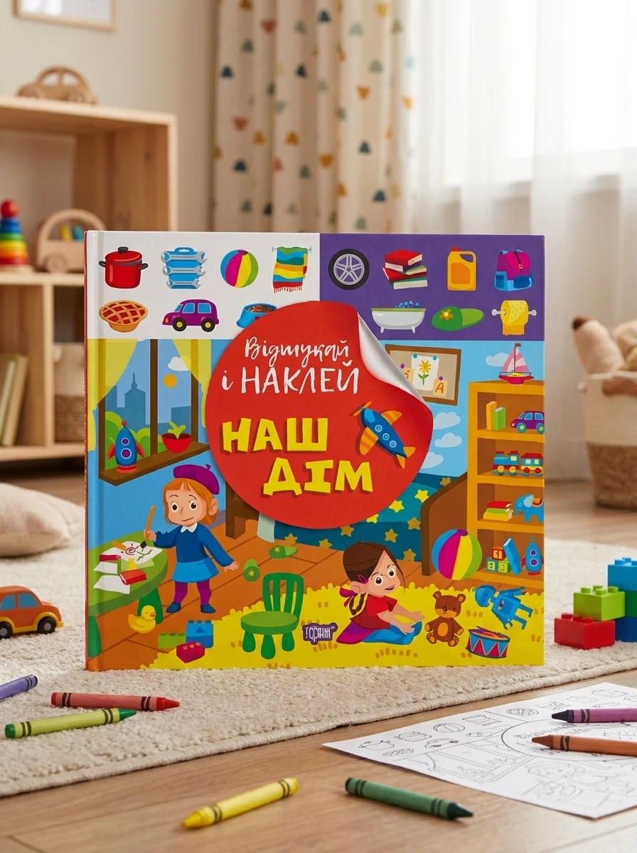 Відшукай і наклей. Наш дім