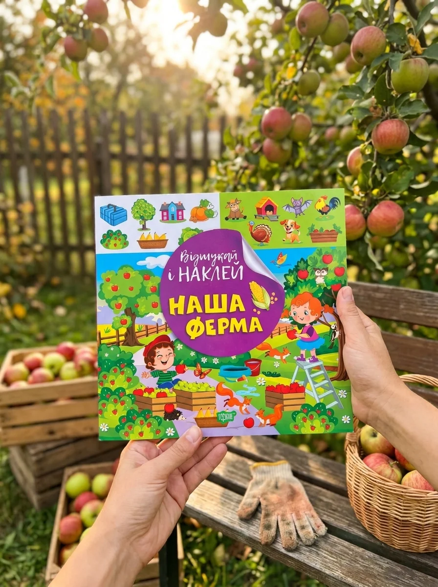 Відшукай і наклей. Наша ферма — Дитяча література
