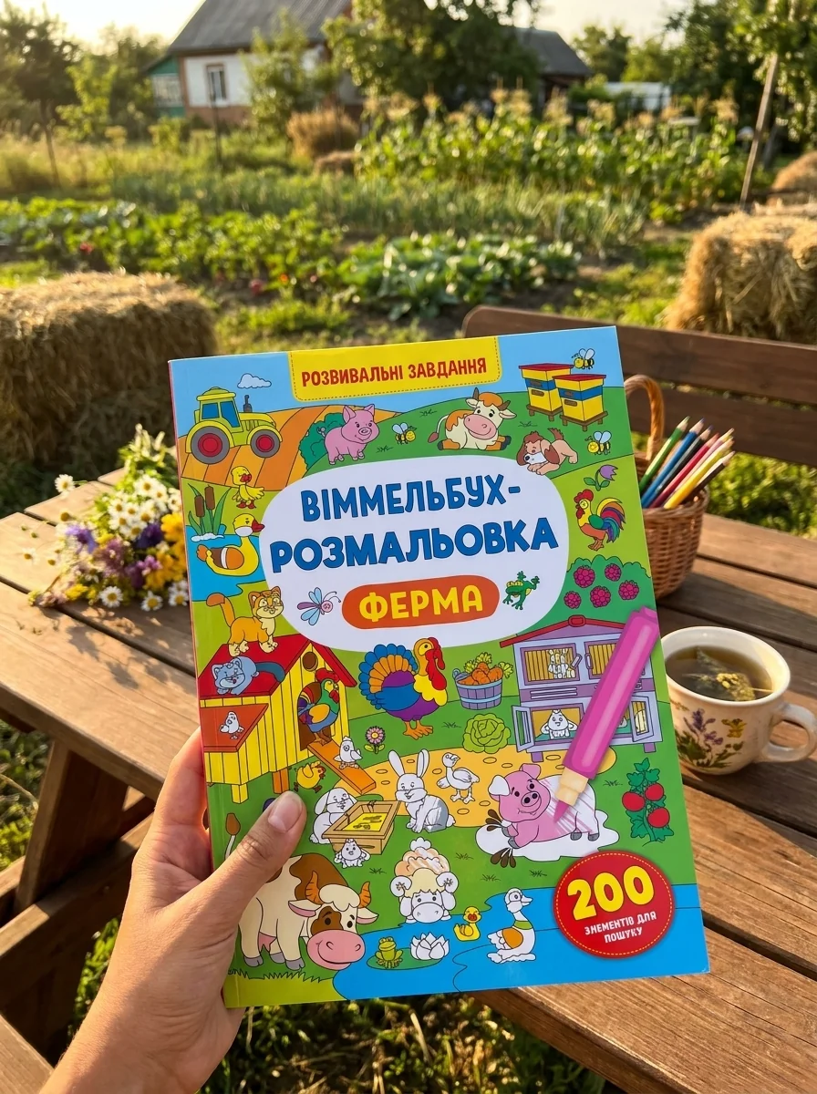 Віммельбух-розмальовка. Ферма — Дитяча література