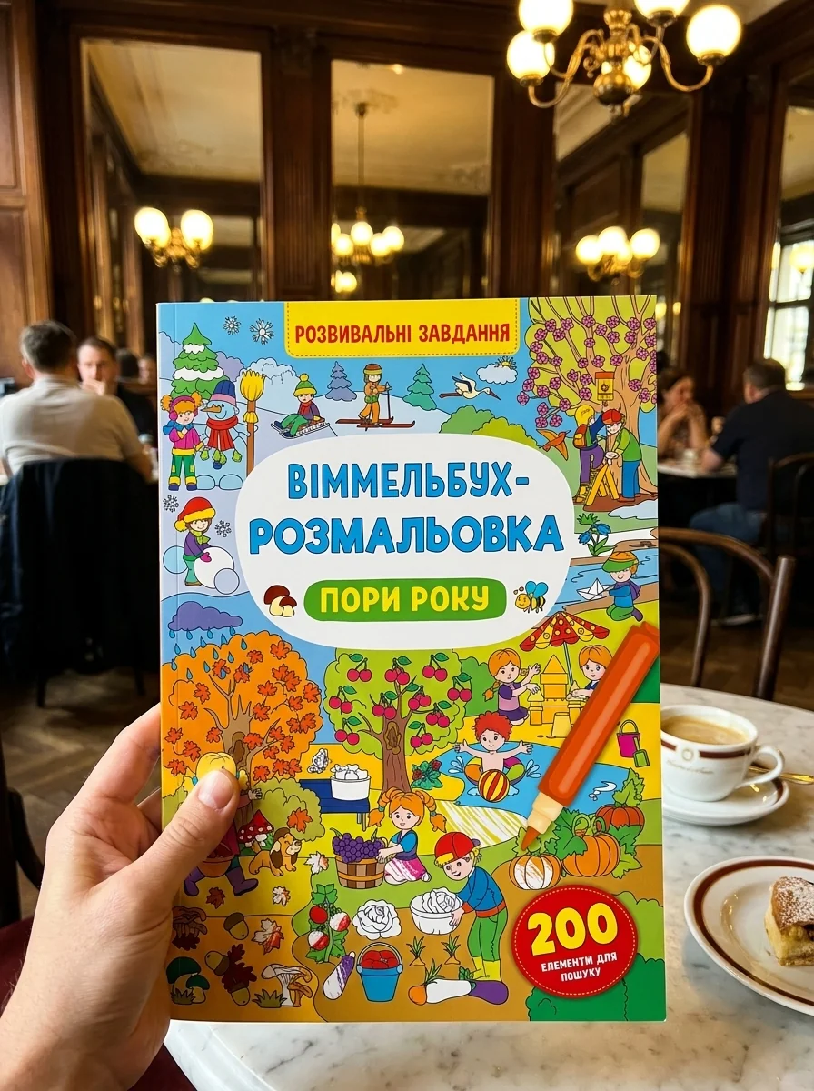 Віммельбух-розмальовка. Пори року — Дитяча література