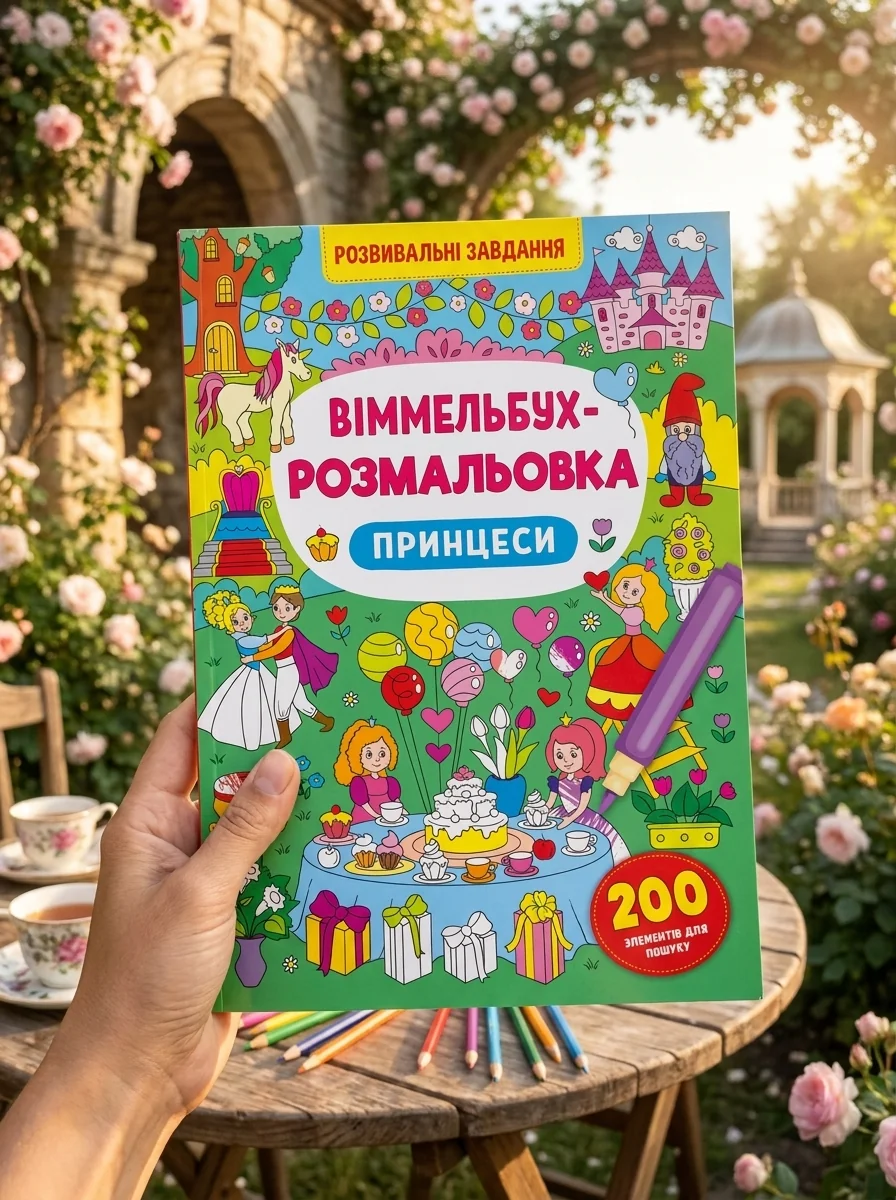 Віммельбух-розмальовка. Принцеси — Дитяча література