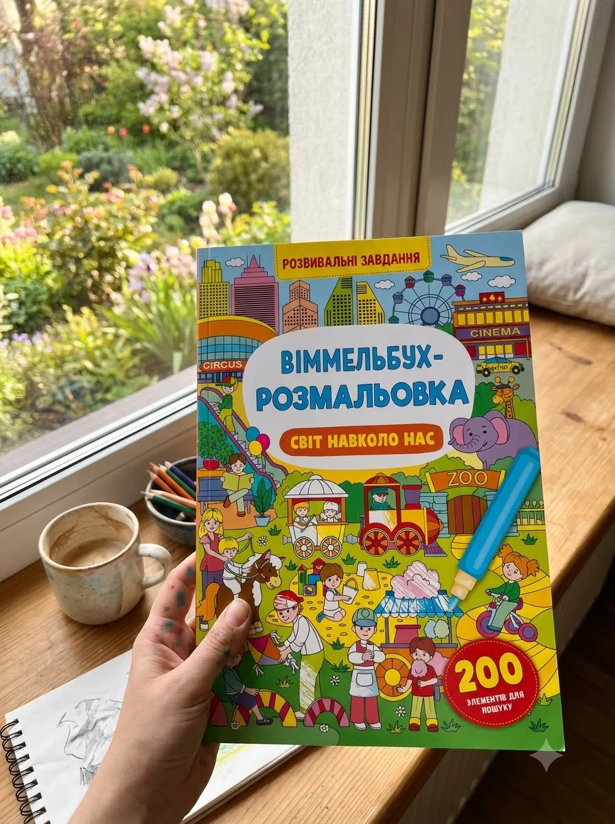 Віммельбух-розмальовка. Світ навколо нас — Дитяча література