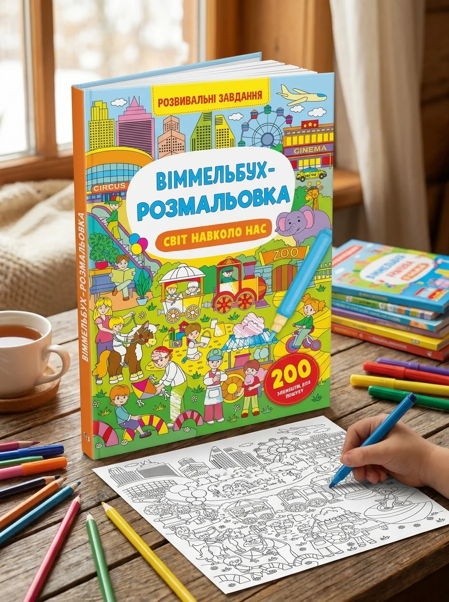 Віммельбух-розмальовка. Світ навколо нас — фото 2