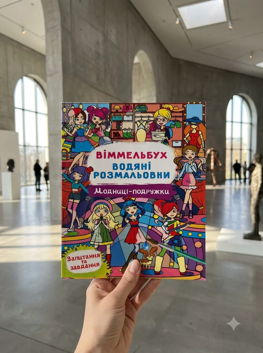 Віммельбух. Водяні розмальовки. Модниці-подружки — Дитяча література