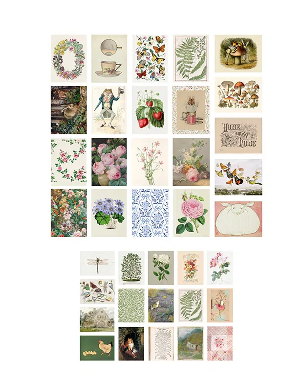 Vintage Cottage Wall Collage Kit, фото 3