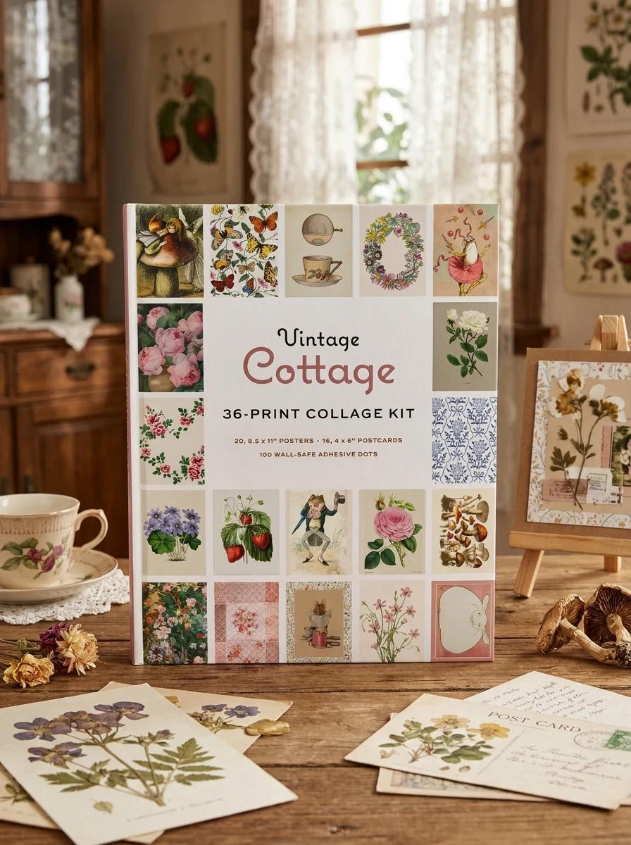 Vintage Cottage Wall Collage Kit — Дім, сім'я, релігія