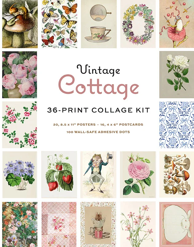 Vintage Cottage Wall Collage Kit,
