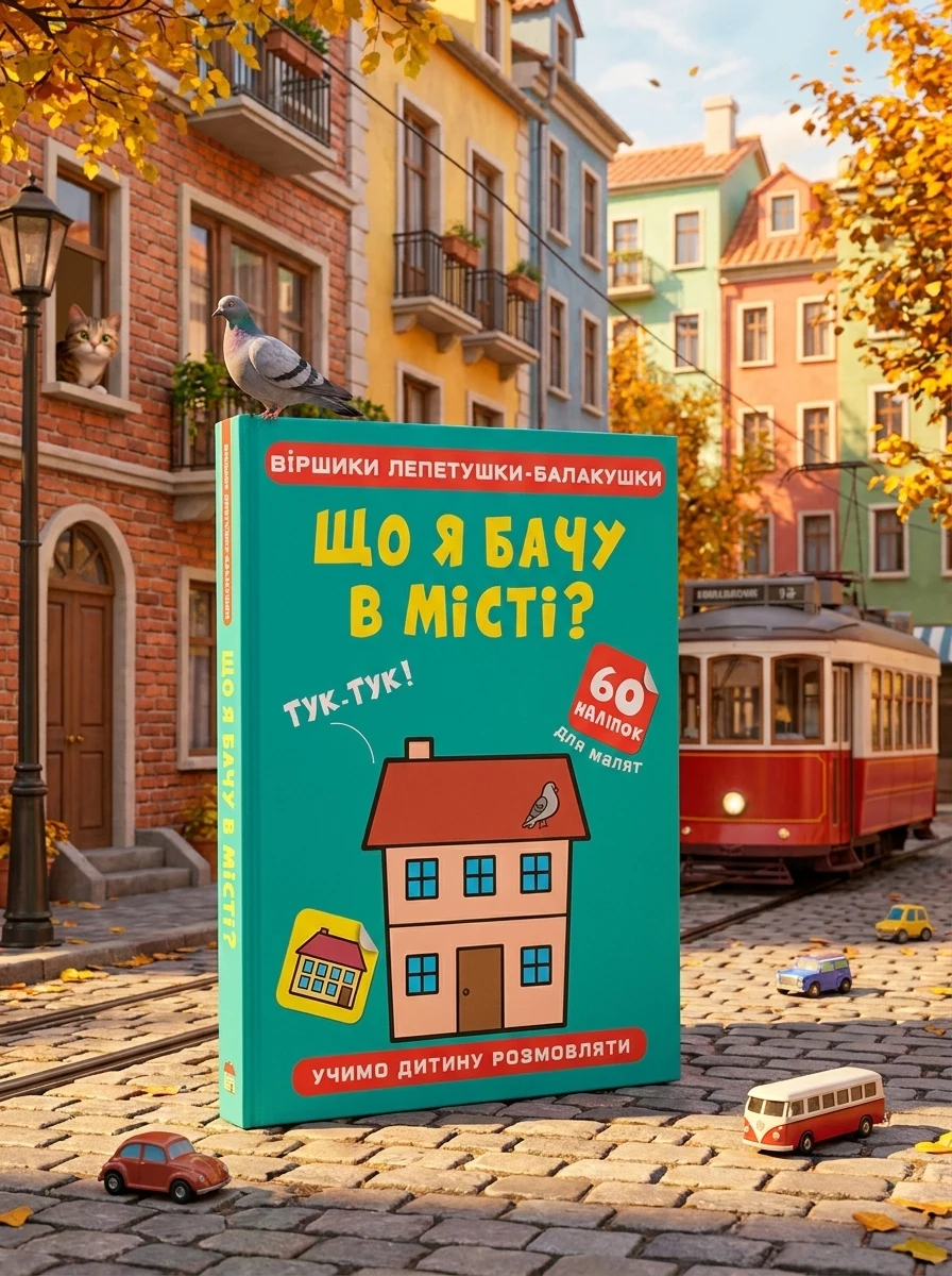Віршики лепетушки-балакушки. Що я бачу в місті? 60 наліпок — Книги