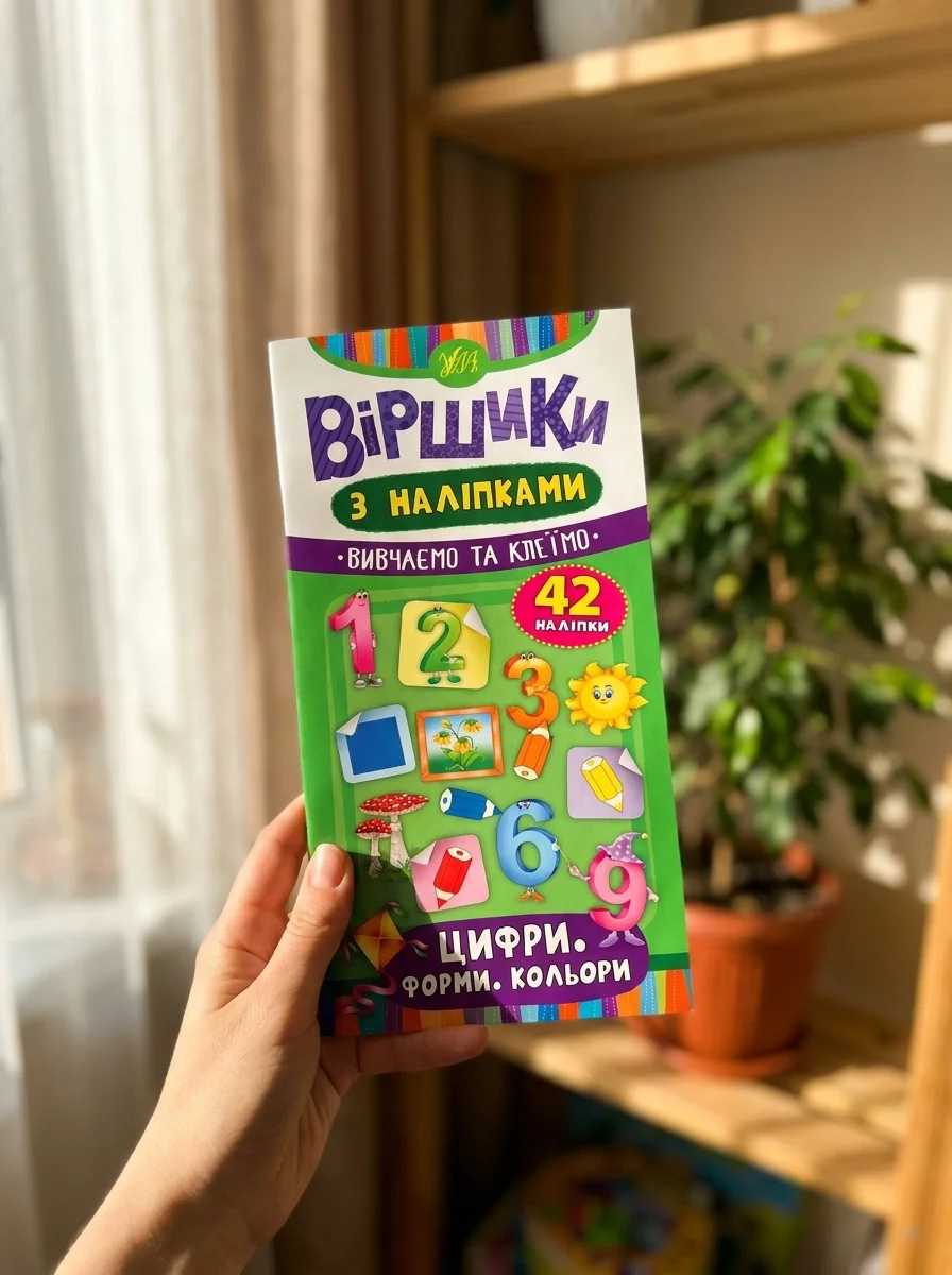 Віршики з наліпками. Цифри. Форми. Кольори — фото 2