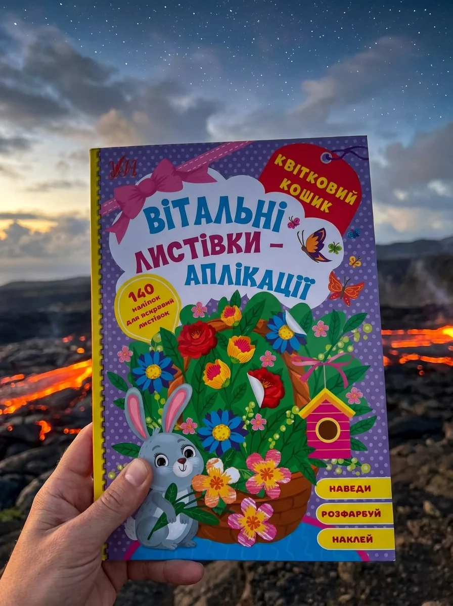 Вітальні листівки-аплікації. Квітковий кошик — фото 2