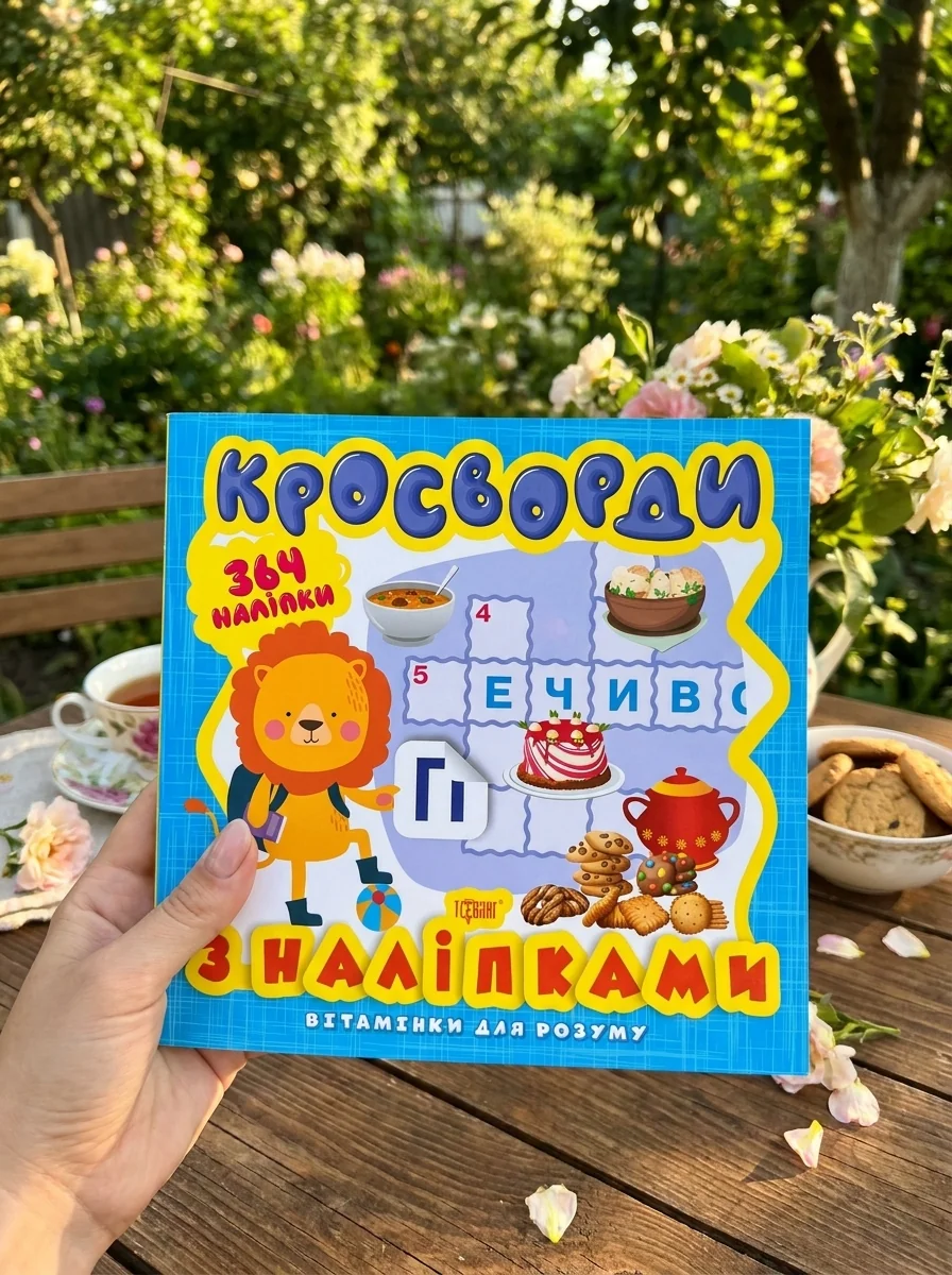 Вітамінки для розуму. Кросворди. Левеня. 364 наліпки — Книги