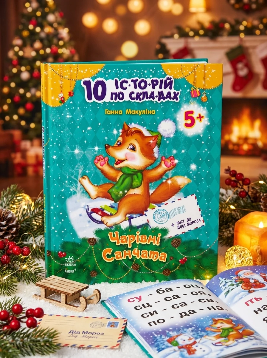 10 іс-то-рій по скла-дах. Чарівні санчата. Щоденничок читача. Від 5 років — Розвивальні книги
