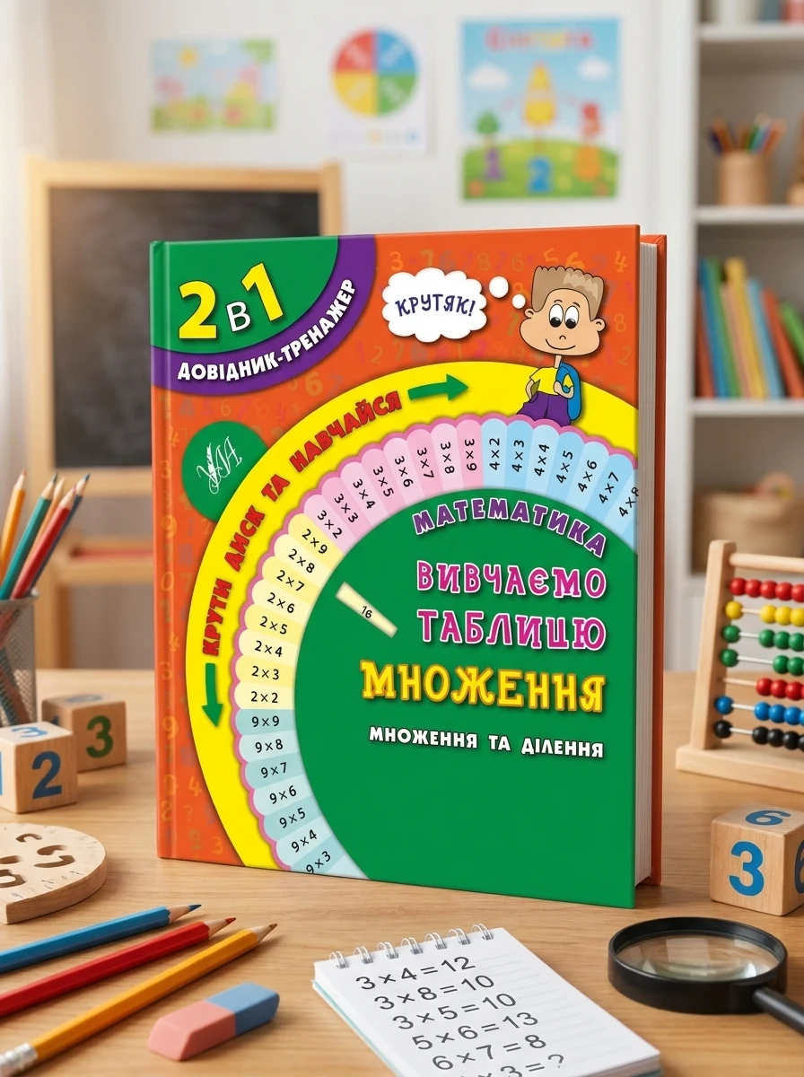 2 в 1 довідник-тренажер. Математика. Вивчаємо таблицю множення. Множення та ділення — Підготовка до школи