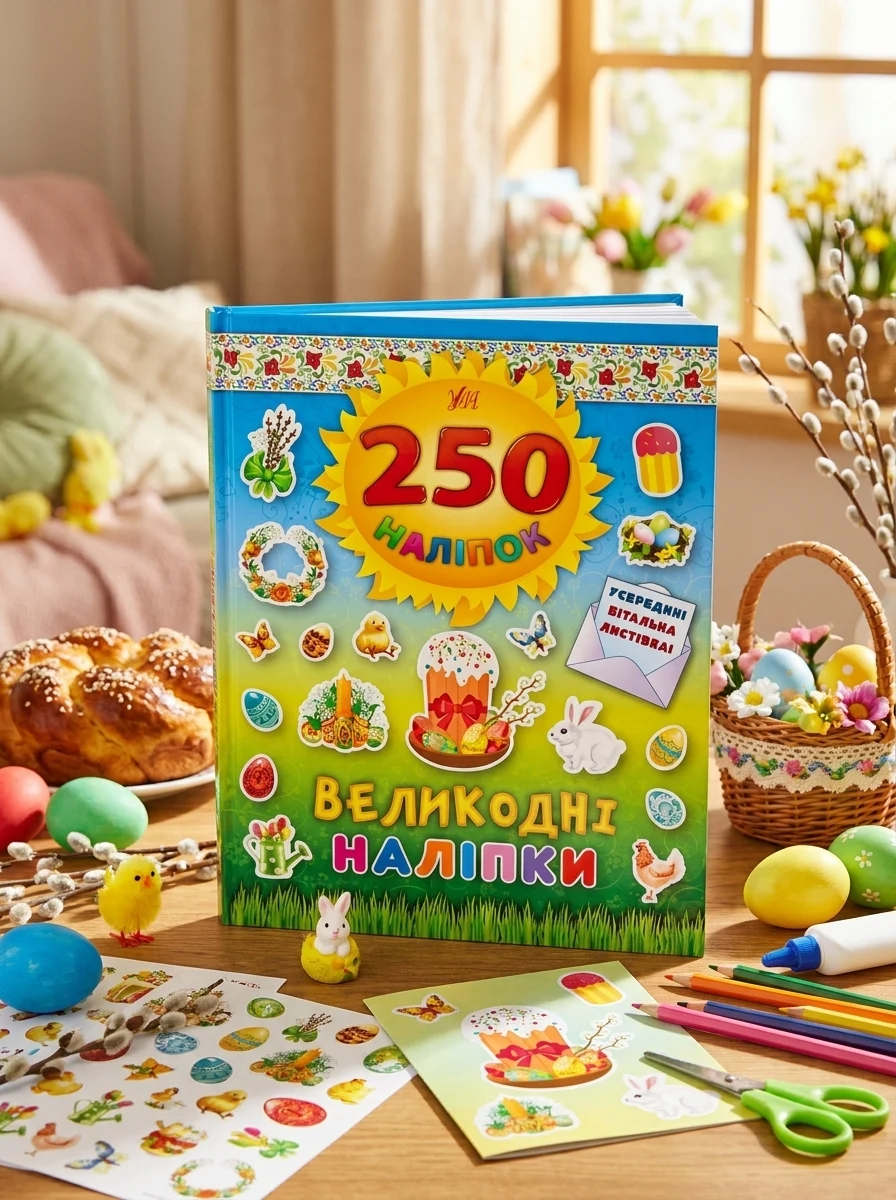 250 наліпок. Великодні наліпки. Паска — Книги з наліпками