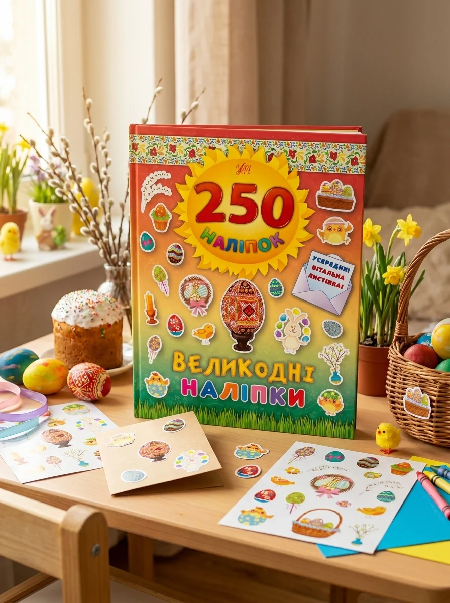 250 наліпок. Великодні наліпки. Писанка — Книги з наліпками