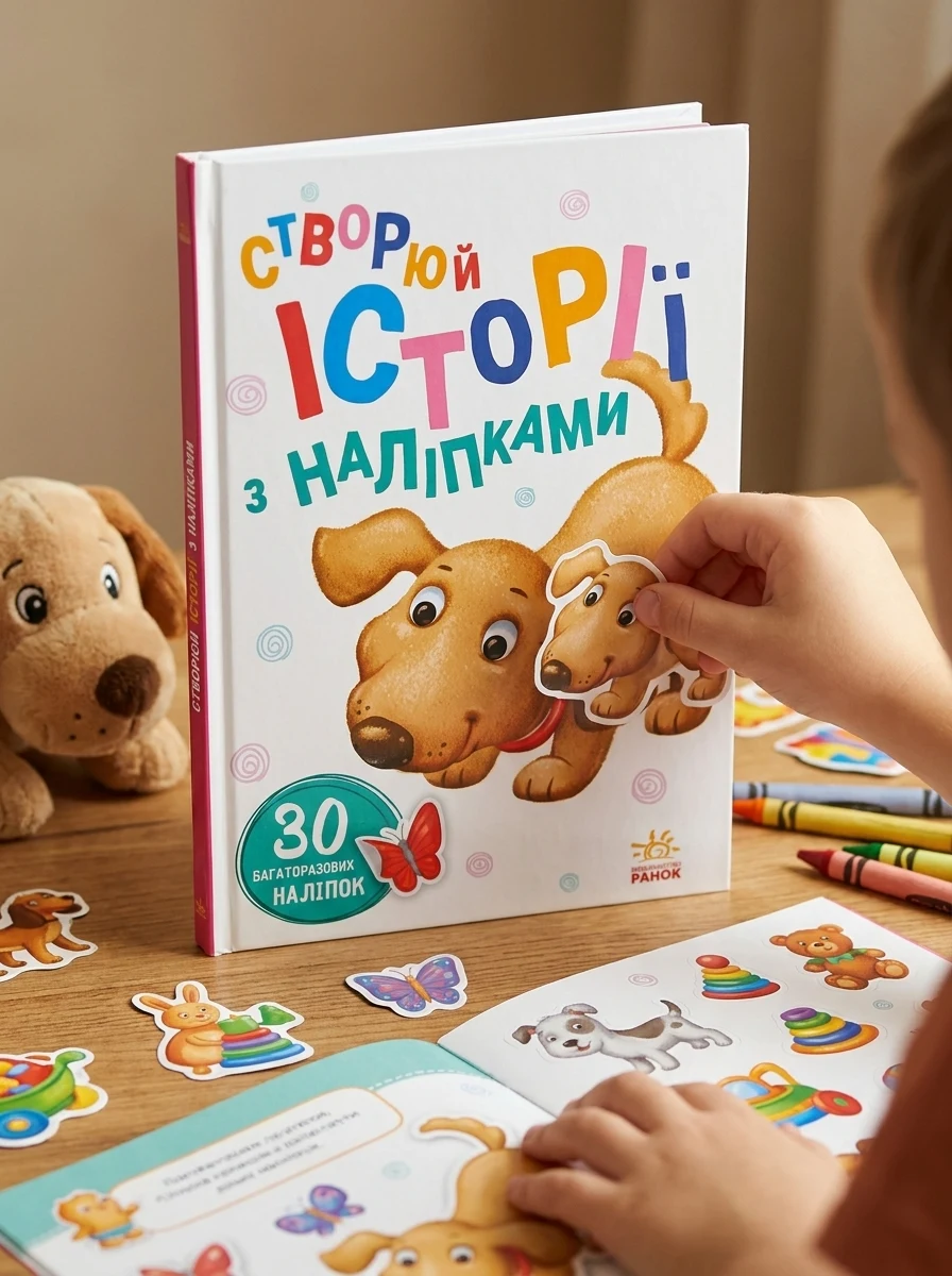 30 багаторазових наліпок. Створюй історії з наліпками. Песик | купити книгу онлайн