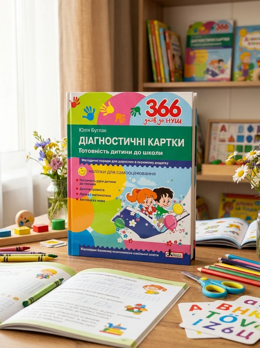 366 днів до НУШ. Діагностичні картки. Готовність дитини до школи