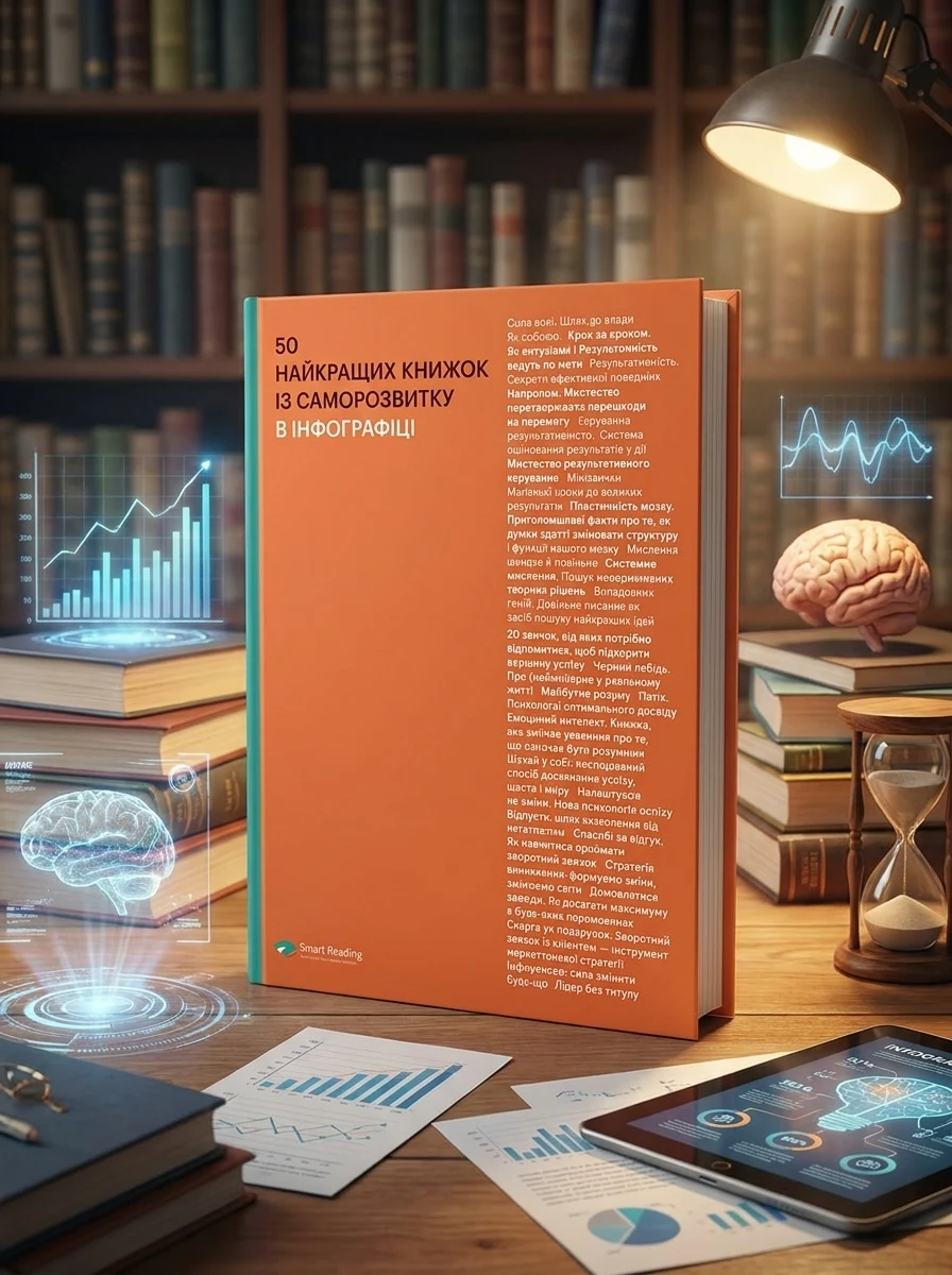 50 найкращих книжок із саморозвитку в інфографіці — Подарункові нонфікшн книги