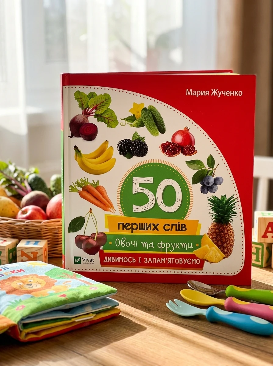 50 перших слів. Овочі та фрукти. Дивимось і запам'ятовуємо — фото 2