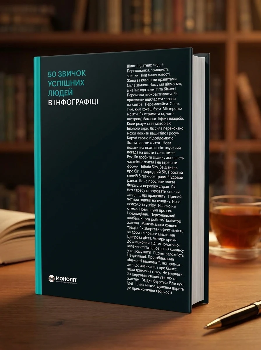 50 звичок успішних людей в інфографіці | купити книгу онлайн