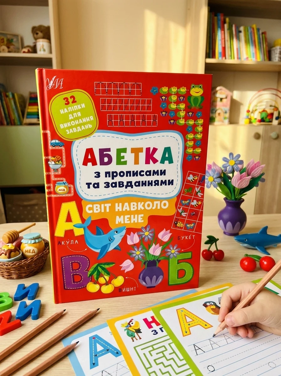 Абетка з прописами та завданнями. Світ навколо мене — Пізнавальні книги для дітей