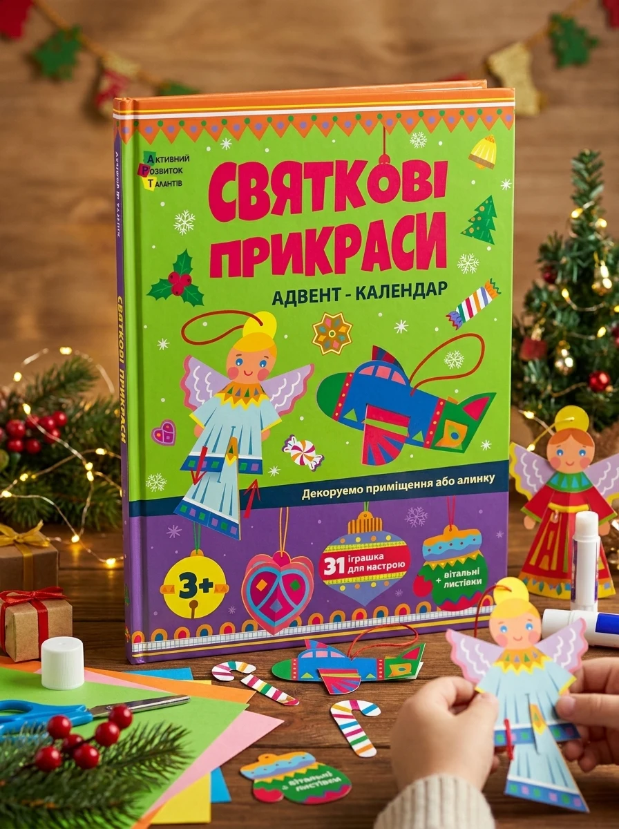 Адвент-календар. Святкові прикраси — Розвивальні книги